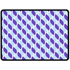 White Blue Pattern Two Sides Fleece Blanket (large) by ytdream