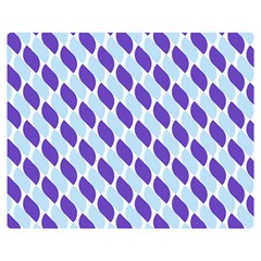 White Blue Pattern Two Sides Premium Plush Fleece Blanket (teen Size) by ytdream