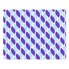 White Blue Pattern Two Sides Premium Plush Fleece Blanket (large) by ytdream