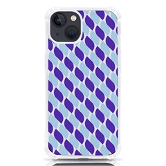 White Blue Pattern Iphone 13 Tpu Uv Print Case by ytdream