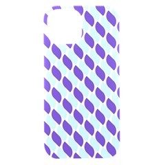 White Blue Pattern Iphone 15 Black Uv Print Pc Hardshell Case by ytdream