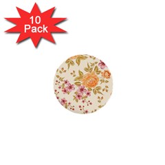 Peony Flower Floral Flora Pattern 1  Mini Buttons (10 Pack)  by Bedest