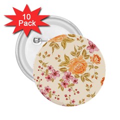 Peony Flower Floral Flora Pattern 2 25  Buttons (10 Pack)  by Bedest