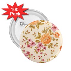 Peony Flower Floral Flora Pattern 2 25  Buttons (100 Pack)  by Bedest