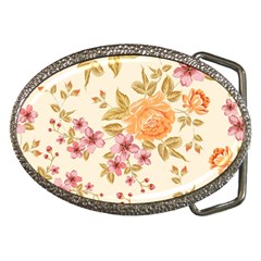 Peony Flower Floral Flora Pattern Belt Buckles by Bedest