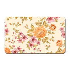 Peony Flower Floral Flora Pattern Magnet (rectangular) by Bedest