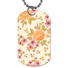 Peony Flower Floral Flora Pattern Dog Tag (two Sides) by Bedest