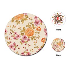 Peony Flower Floral Flora Pattern Playing Cards Single Design (round)