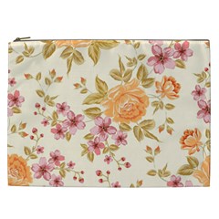 Peony Flower Floral Flora Pattern Cosmetic Bag (xxl) by Bedest