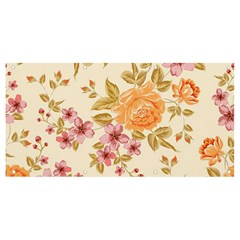 Peony Flower Floral Flora Pattern Banner And Sign 8  X 4  by Bedest