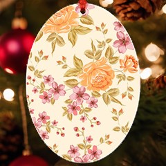 Peony Flower Floral Flora Pattern Uv Print Acrylic Ornament Oval by Bedest