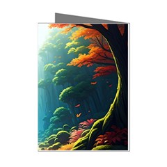 Autumn Trees Nature Mini Greeting Cards (pkg Of 8)