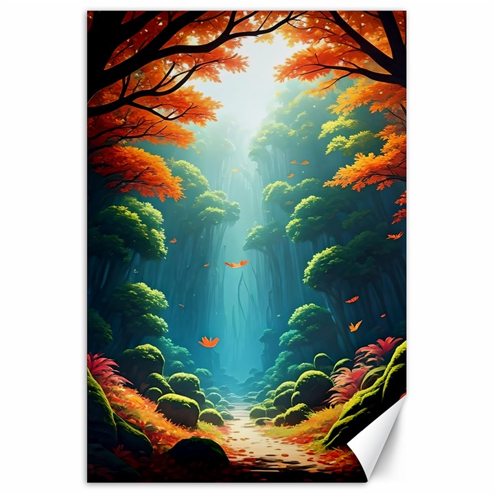 Autumn Trees Nature Canvas 20  x 30 