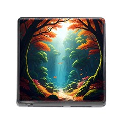 Autumn Trees Nature Memory Card Reader (square 5 Slot) by Bedest