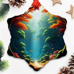 Autumn Trees Nature Ornament (snowflake)