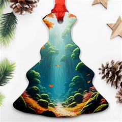 Autumn Trees Nature Christmas Tree Ornament (two Sides)