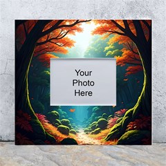 Autumn Trees Nature White Wall Photo Frame 5  X 7  by Bedest