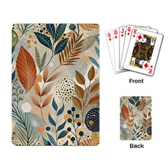 Leaves Pattern Flower Floral Flora Playing Cards Single Design (rectangle)