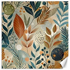 Leaves Pattern Flower Floral Flora Canvas 20  X 20  by Bedest