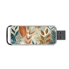 Leaves Pattern Flower Floral Flora Portable Usb Flash (one Side) by Bedest