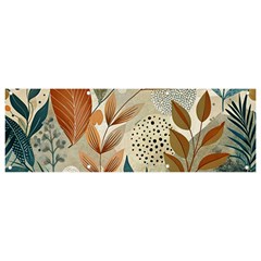 Leaves Pattern Flower Floral Flora Banner And Sign 9  X 3  by Bedest