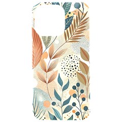 Leaves Pattern Flower Floral Flora Iphone 15 Pro Max Black Uv Print Pc Hardshell Case by Bedest