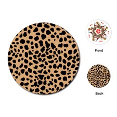 Leopard Skin Pattern Playing Cards Single Design (round)