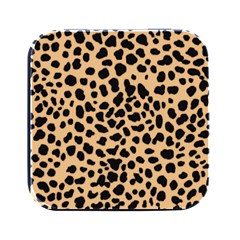 Leopard Skin Pattern Square Metal Box (black) by Bedest