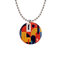 Abstract Pattern 1  Button Necklace by Bedest