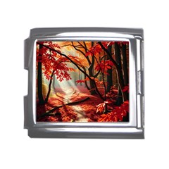 Forest Path Red Nature Mega Link Italian Charm (18mm)