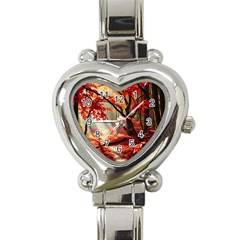 Forest Path Red Nature Heart Italian Charm Watch by Bedest