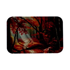 Forest Path Red Nature Open Lid Metal Box (silver)   by Bedest