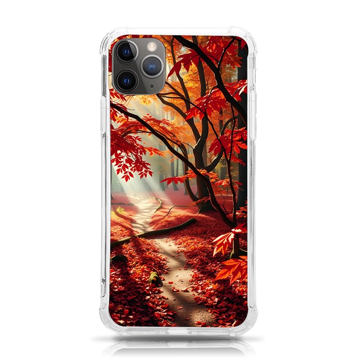 Forest Path Red Nature iPhone 11 Pro Max 6.5 Inch TPU UV Print Case