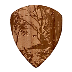 Forest Path Red Nature Wood Guitar Pick (set Of 10) by Bedest