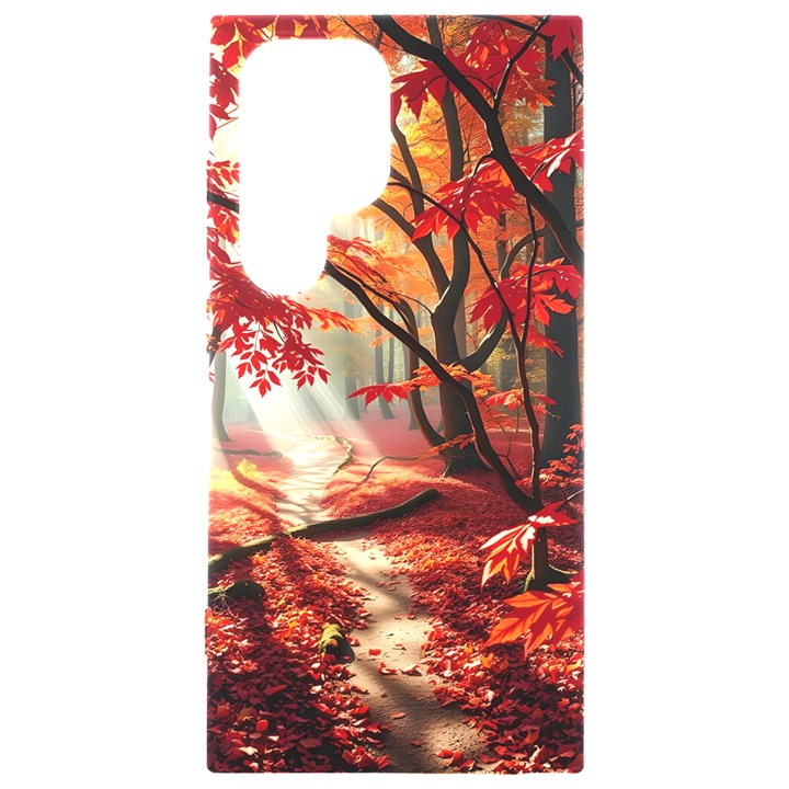 Forest Path Red Nature Samsung Galaxy S24 Ultra 6.9 Inch Black TPU UV Case