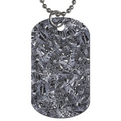 Geologic Marine Life Motif Black And White Print Dog Tag (one Side) by dflcprintsclothing