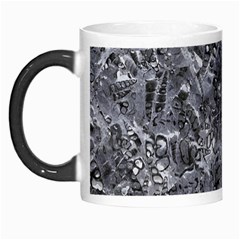 Geologic Marine Life Motif Black And White Print Morph Mug by dflcprintsclothing