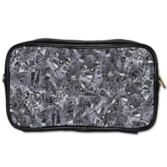 Geologic Marine Life Motif Black And White Print Toiletries Bag (one Side) by dflcprintsclothing