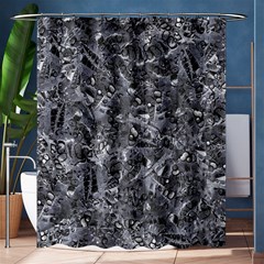 Geologic Marine Life Motif Black And White Print Shower Curtain 60  X 72  (medium)  by dflcprintsclothing