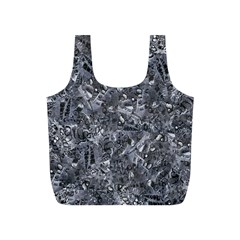 Geologic Marine Life Motif Black And White Print Full Print Recycle Bag (s) by dflcprintsclothing