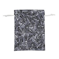 Geologic Marine Life Motif Black And White Print Lightweight Drawstring Pouch (m) by dflcprintsclothing