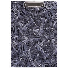 Geologic Marine Life Motif Black And White Print A4 Acrylic Clipboard by dflcprintsclothing