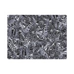 Geologic Marine Life Motif Black And White Print Premium Plush Fleece Blanket (Mini) 35 x27  Blanket Front