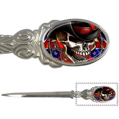 Confederate Flag Usa America United States Csa Civil War Rebel Dixie Military Poster Skull Letter Opener by Ket1n9