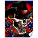 Confederate Flag Usa America United States Csa Civil War Rebel Dixie Military Poster Skull Canvas 18  x 24  17.8 x23.08  Canvas - 1