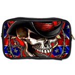 Confederate Flag Usa America United States Csa Civil War Rebel Dixie Military Poster Skull Toiletries Bag (Two Sides) Front