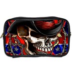 Confederate Flag Usa America United States Csa Civil War Rebel Dixie Military Poster Skull Toiletries Bag (Two Sides) Back