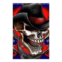 Confederate Flag Usa America United States Csa Civil War Rebel Dixie Military Poster Skull Shower Curtain 48  X 72  (small) 