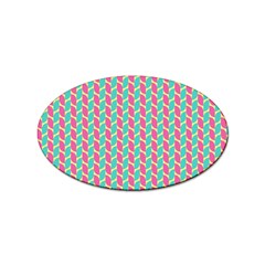 Yellow Blue Pattern Sticker Oval (10 Pack) by ytdream