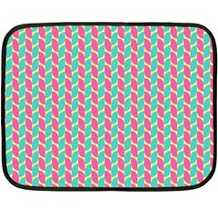 Yellow Blue Pattern Fleece Blanket (mini) by ytdream